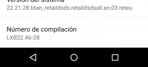 La opción Número de compilación se encuentra al final de la actividad Acerca del teléfono.