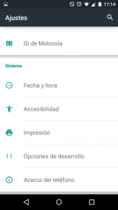 Al fin dispondremos de las Opciones de desarrollo para depurar nuestras apps desarrolladas.