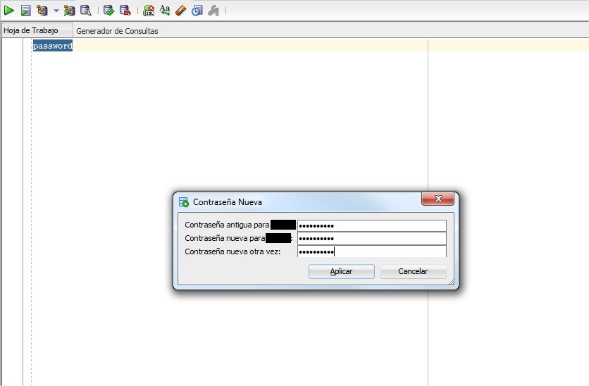 Cambiar contraseña de usuario en SQL Devolper - Ingeniero Informático