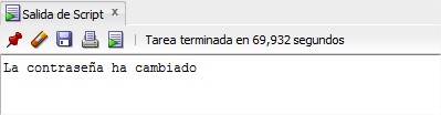 SQL Developer: Contraseña cambiada correctamente.