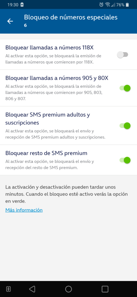 Pantalla de bloqueo de números especiales de la aplicación para Android Mi O2